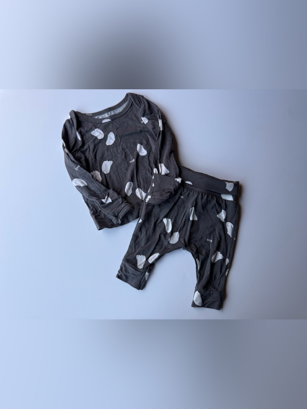 Carter's Gray Baby Pajama Set with White Ghost Prints
